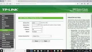 Enable Port Forwarding on TP-Link Router.