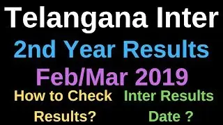 TS Inter Results 2019 | TS Inter 1st & 2nd Year Results 2019