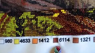 Вышивка бисером: Волки на рассвете. Отчёт №1