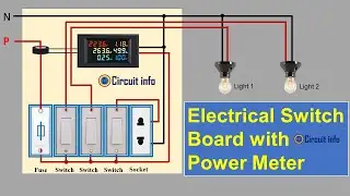 Electrical Switch Board Wiring with Power Meter/Voltmeter/Ammeter/Frequency& Watt meter