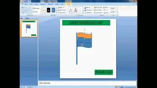 use Indian flag using MS Power Point easily...