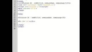 lesson 34   ondblclick, onmousedown, onmouseup | JavaScript Course