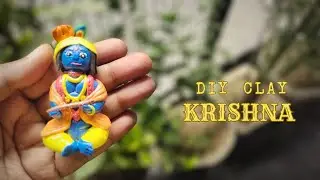DIY cute clay Krishna ji | Making cute krishna with superclay | Aditeaarts