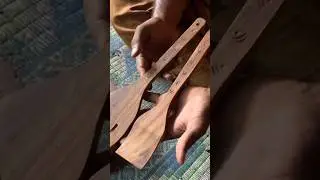 Wooden cooking spoon making skills