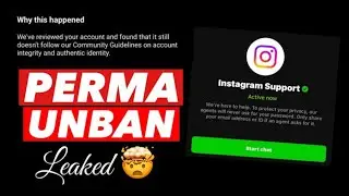 INSTAGRAM ACCOUNT UNBAN METHOD | PART #1