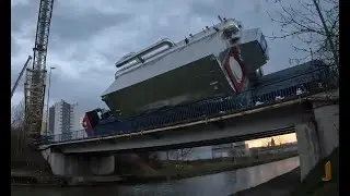 ⚠️⚠️🚚 FAIL : Un convoi exceptionnel de 165T se couche sur un pont au dessus du canal ⚠️⚠️