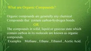 Organic Compounds I Classification of Organic Compounds !! By-Sonu Kataria !!