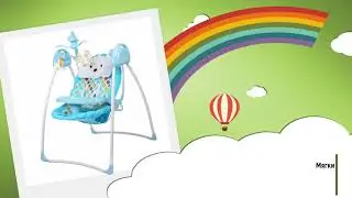 Электрокачели 2в1 с адаптером Baby Care Butterfly зелёные