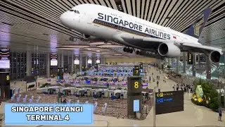 FULL Walking Tour Singapore Changi Terminal 4 Departure Area 2025 