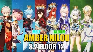 C5 Amber & C0 Nilou - Genshin Impact 3.2 Spiral Abyss Floor 12