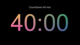 40 min Simple Quiet Countdown Timer. No Sounds. No Music.