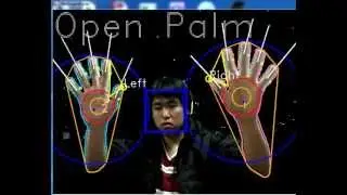 OpenCV Hand tracking Fingers tracking + static gesture recognition (K-curvature convexity defects)
