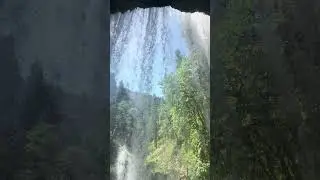 Behind the falls