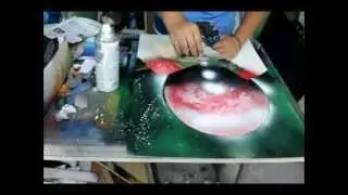 Spray paint Planet and cave