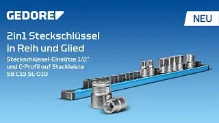 2in1 Steckschlüssel in Reih und Glied | GEDORE SB C19 SL 010