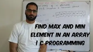 Find max and min element in an array in c | C programming
