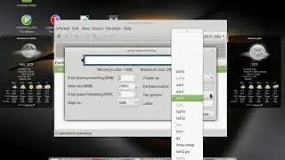 Using gparted to reformat a USB stick