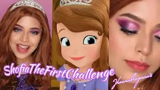 CUTE GIRL||SOFIA THE FIRST CHALLENGE MAKEUP LIPSYNC JharnaBhagwani it's so pretty girl