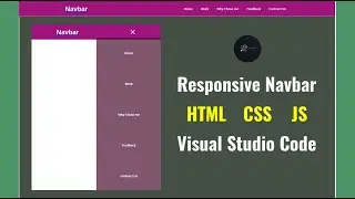 Responsive Navigation Bar | HTML | CSS | JAVASCRIPT | VS Code | Graphio Codex