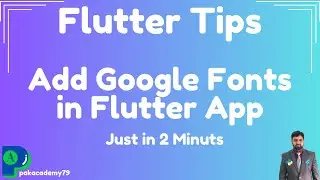 Flutter Tutorial | How to Add Google Fonts to Flutter App