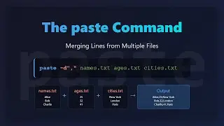 Linux paste Command Tutorial: Merge Files Like a Pro! 🔥
