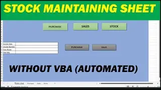 How to create an Inventory, Purchase and Sales System in Excel | Inventory Management | stock manage