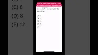 Learn how plugging in numbers will save you time in finding the correct answer! #shorts #highschool