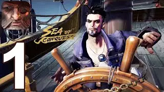 Sea of Conquest: Pirate War - Gameplay Walkthrough Part 1 - Chapter 1: Survive The Seas (Android)