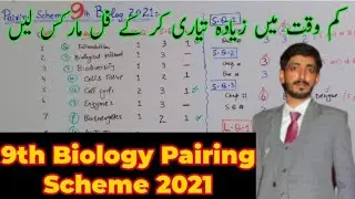 Biology 9th class pairing scheme 2021 All Punjab Boards | Paper tips