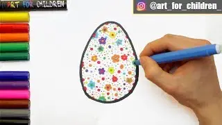Рисование и раскраска пасхальных яиц для детей - Как нарисовать раскраски