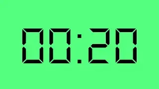 20 Seconds Timer HD No Copyright - Pastel Green Screen + Beep
