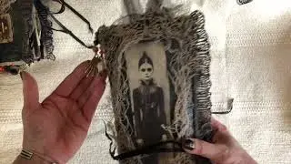 Halloween Tall slim Grungy Gothic Dark Journal Flip Through (Sold)
