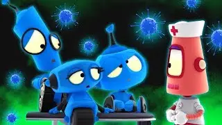 Rob the Robot's Space Virus Blues | Space Robots Cartoon