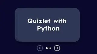Make Quizlet in Python/PyGame in 12 min!