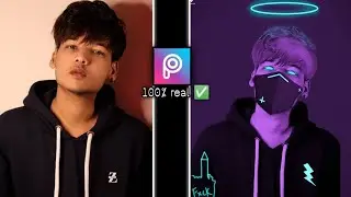 Neon Glowing Vector Art in Picsart || Vector Art in picsart// Neon Vector Art Concept || sohuu EDITZ