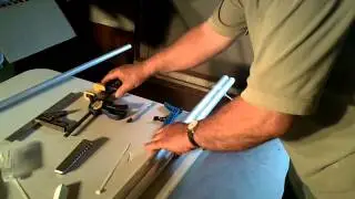 Pipe and tubing Center line finding trick with big gator drill guide 0247