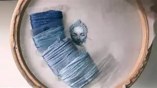Hand embroidery  timelapse / как вышить портрет гладью