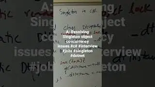 A: Resolving Singleton object concurrency issues.