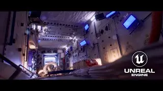 Space Station Interior Basics for  Unreal Engine 5 and Cinema 4D