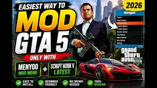 How To Mod GTA 5 EASILY in 2026 | Install Menyoo + Script Hook V (Legacy Version)
