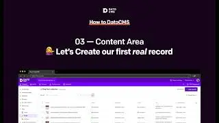 Chapter 3 - Headless Content Management - Let's Create Our First Record