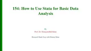 154 How to Use STATA for Basic Data Analysis???