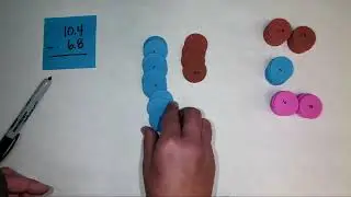 SPIRAL Subtraction of Decimals to Tenths with Place Value Disks