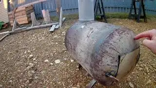 Propane Tank Wood Stove on the cheap!