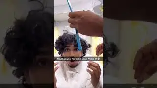 bro was holding back tears 😭 #saudiarabia #haircut dinglememes