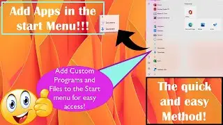 How to add custom apps in the app section in the start menu in Windows 10