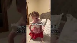 she likes to dress herself 😂 #toddlerlife #momlife #outfit #grwm #parenting #reality #shortsvideo