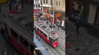 İstanbul İstiklal Street Nostalgic Tram Ride   #walk #istanbul #shorts  #europetravel,​