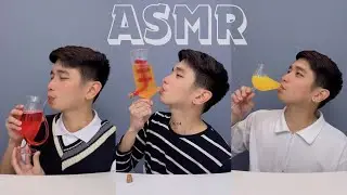 [ASMR] Drinking Most Requested Drinks in Unique Glassware