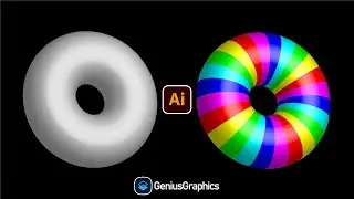 3D Revolve Effect In Adobe Illustrator | 3D Donut